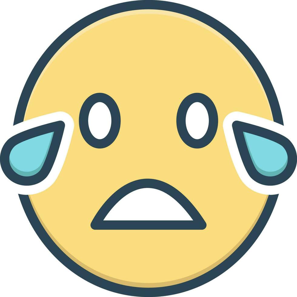 color icon for cry vector