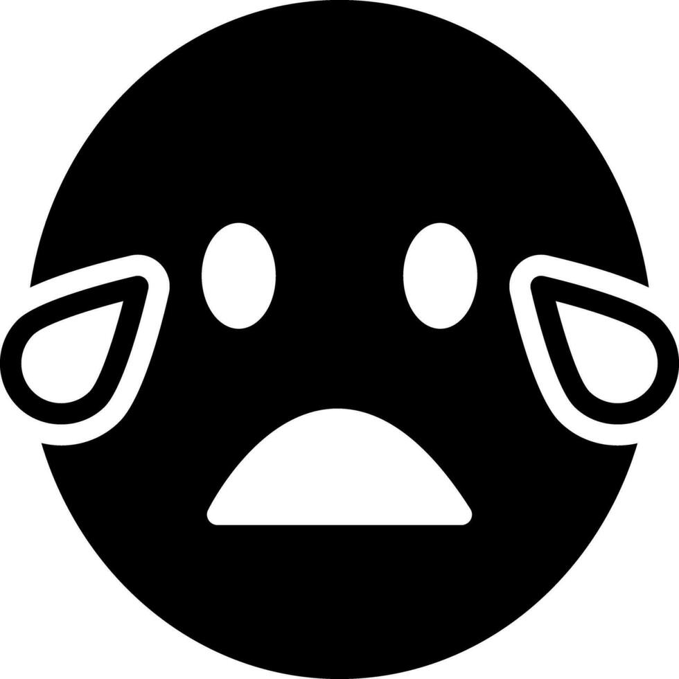 solid icon for cry vector