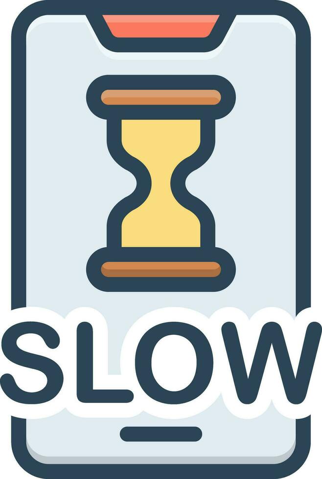 color icon for slow vector