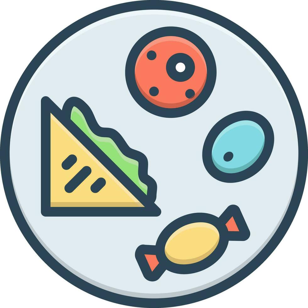 color icon for treat vector