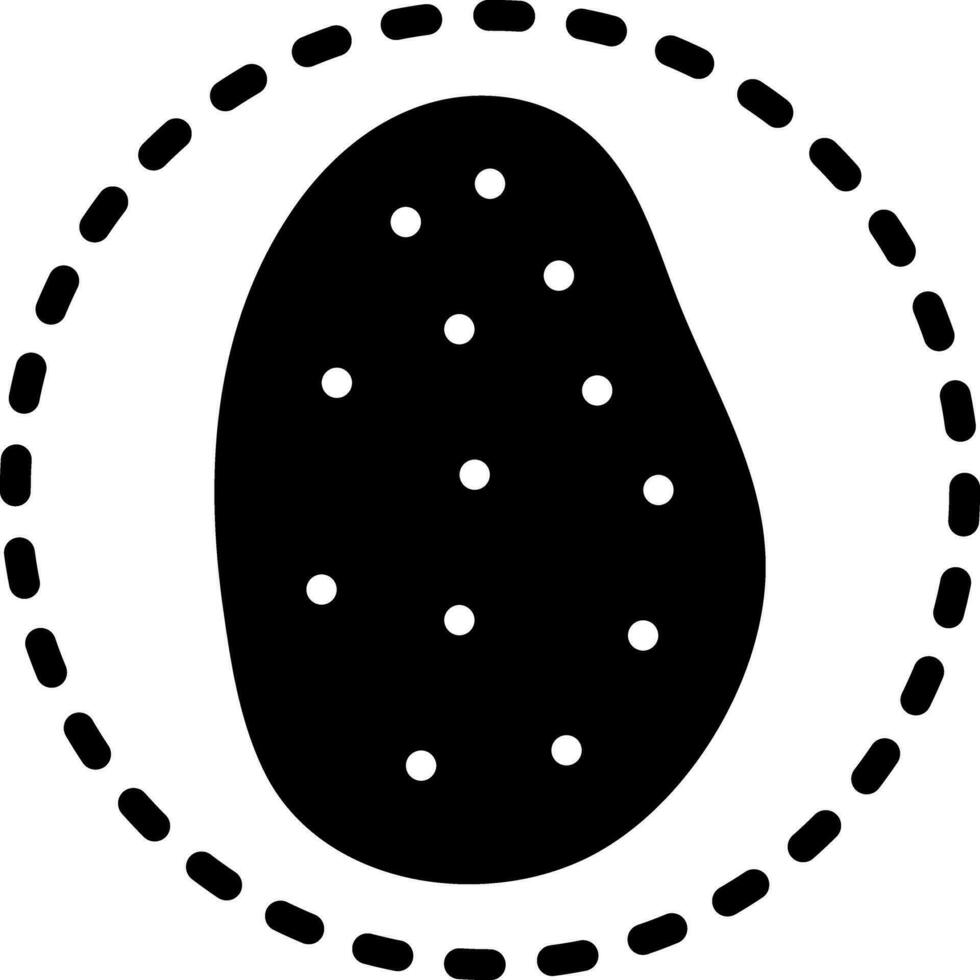 solid icon for potato vector