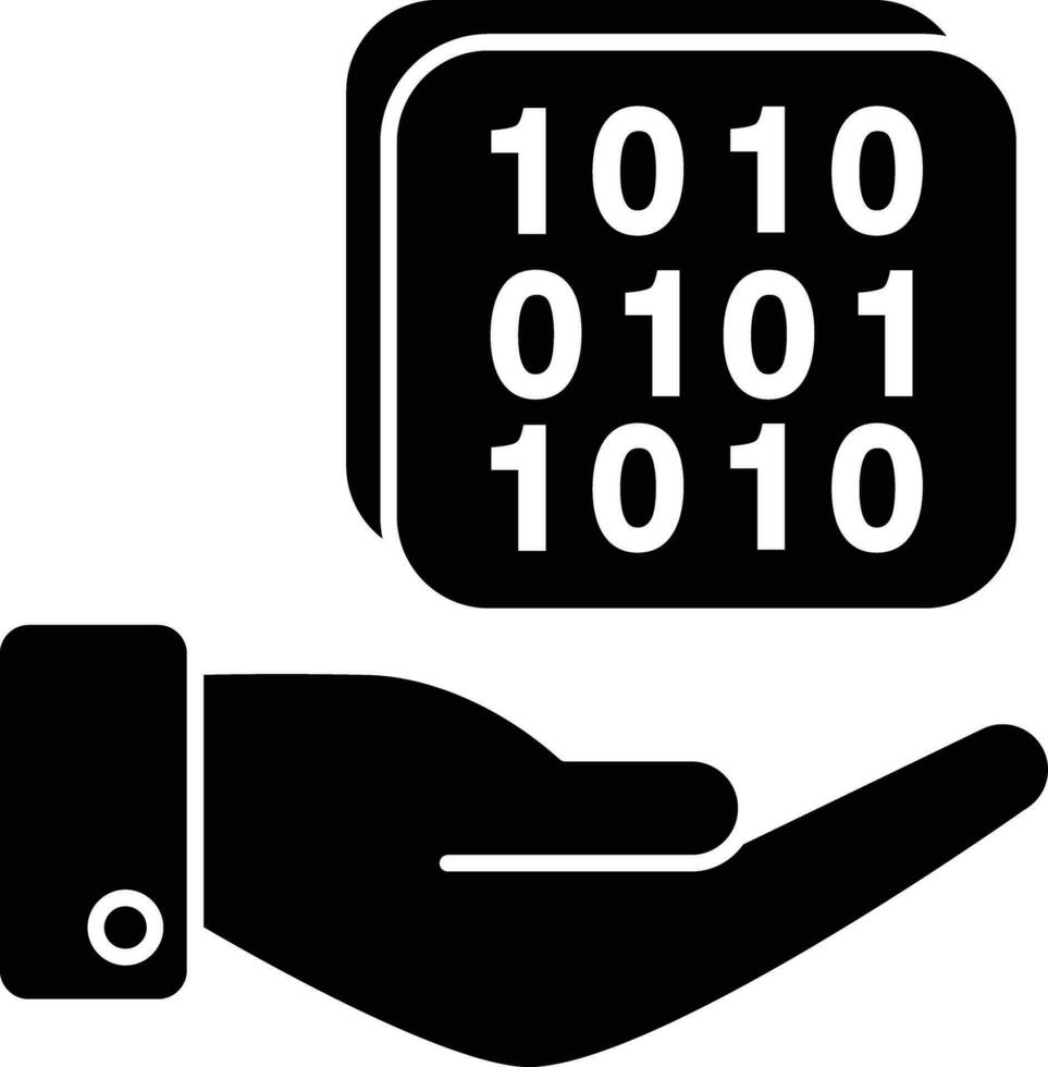 binary code   glyph icons design style vector