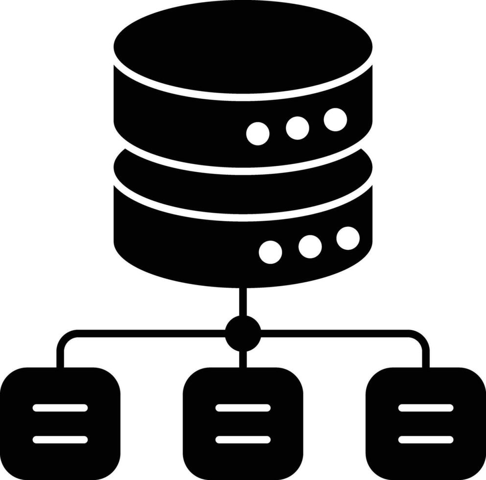 database network   glyph icons design style vector