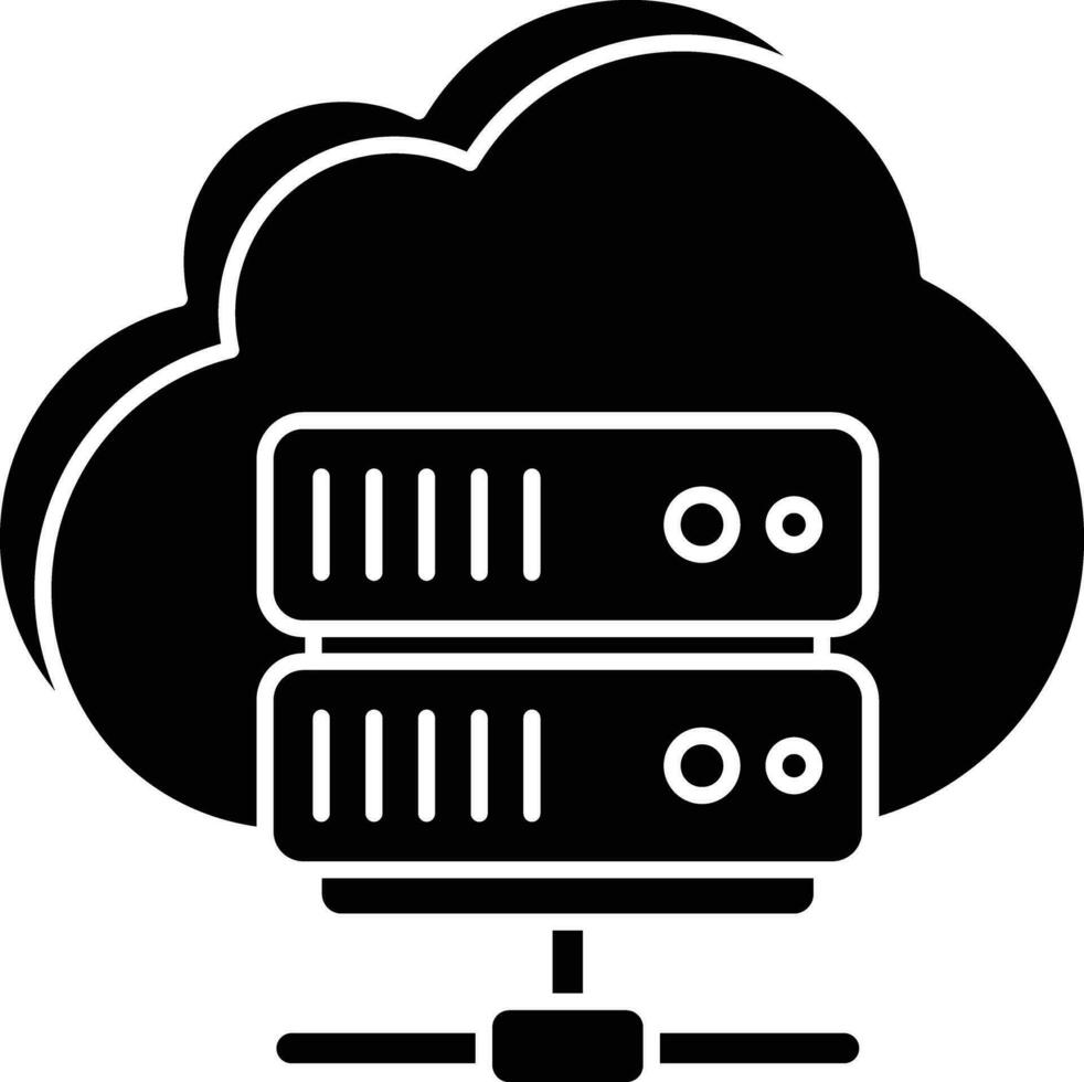 cloud server glyph icons design style vector