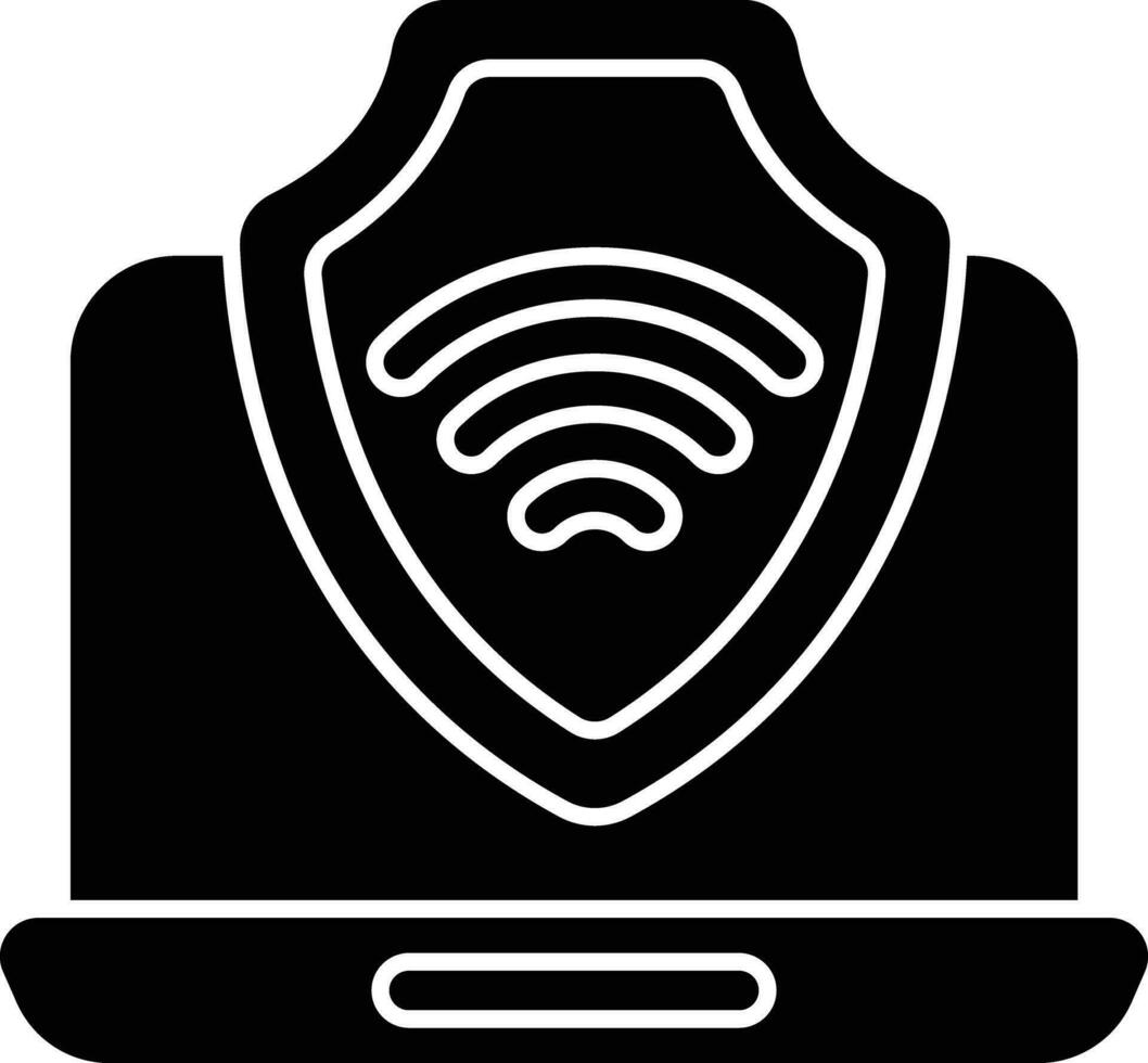 web seguridad glifo íconos diseño estilo vector