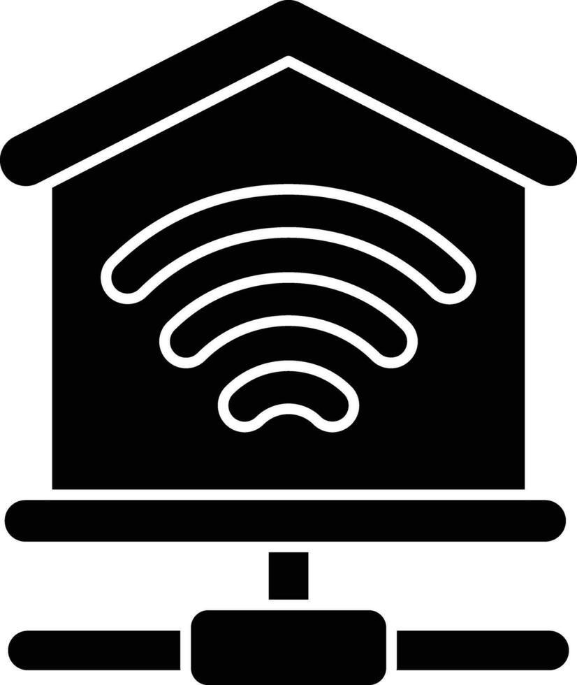 home wifi   glyph icons design style vector