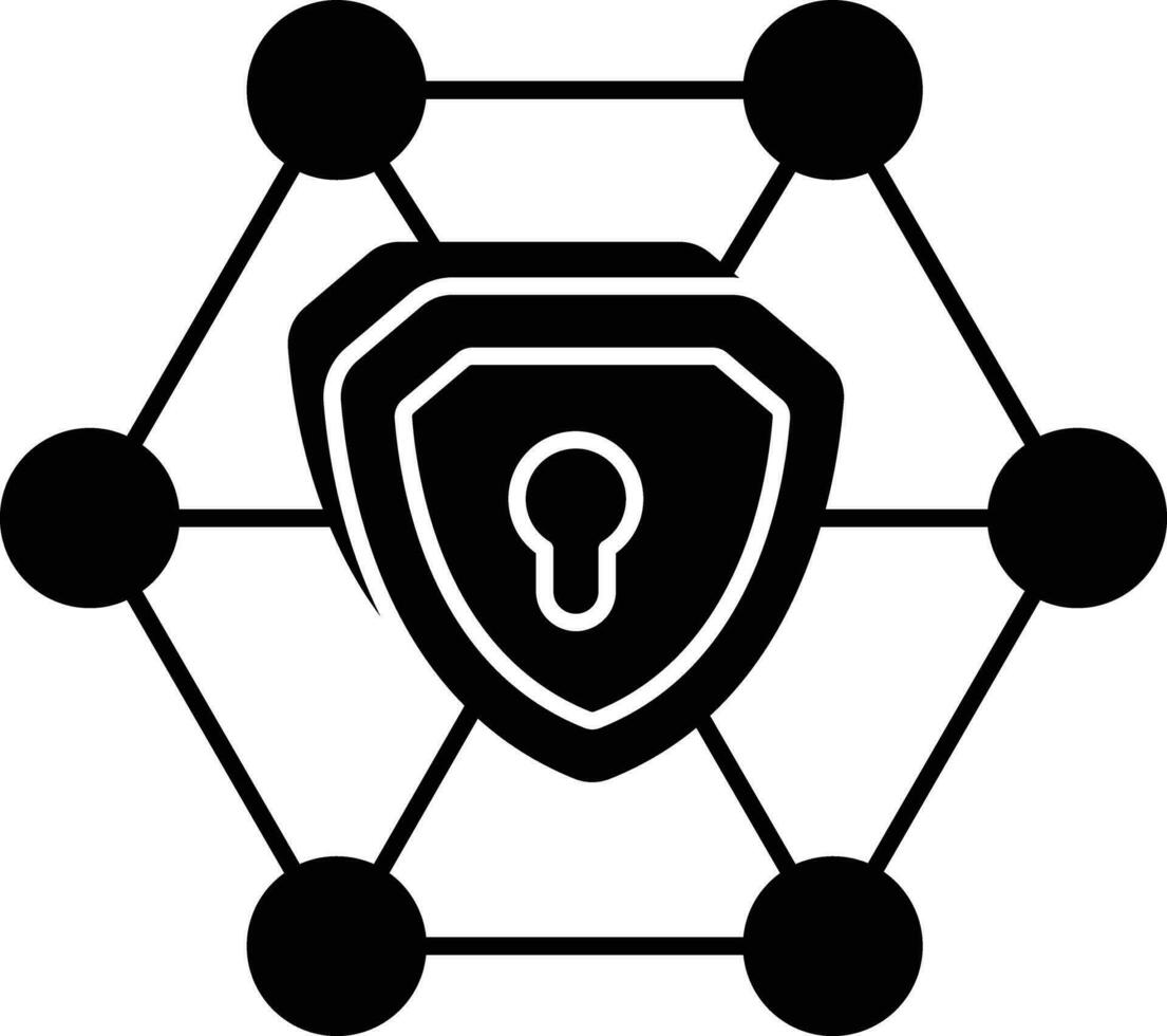 Security Network glyph icon design style vector