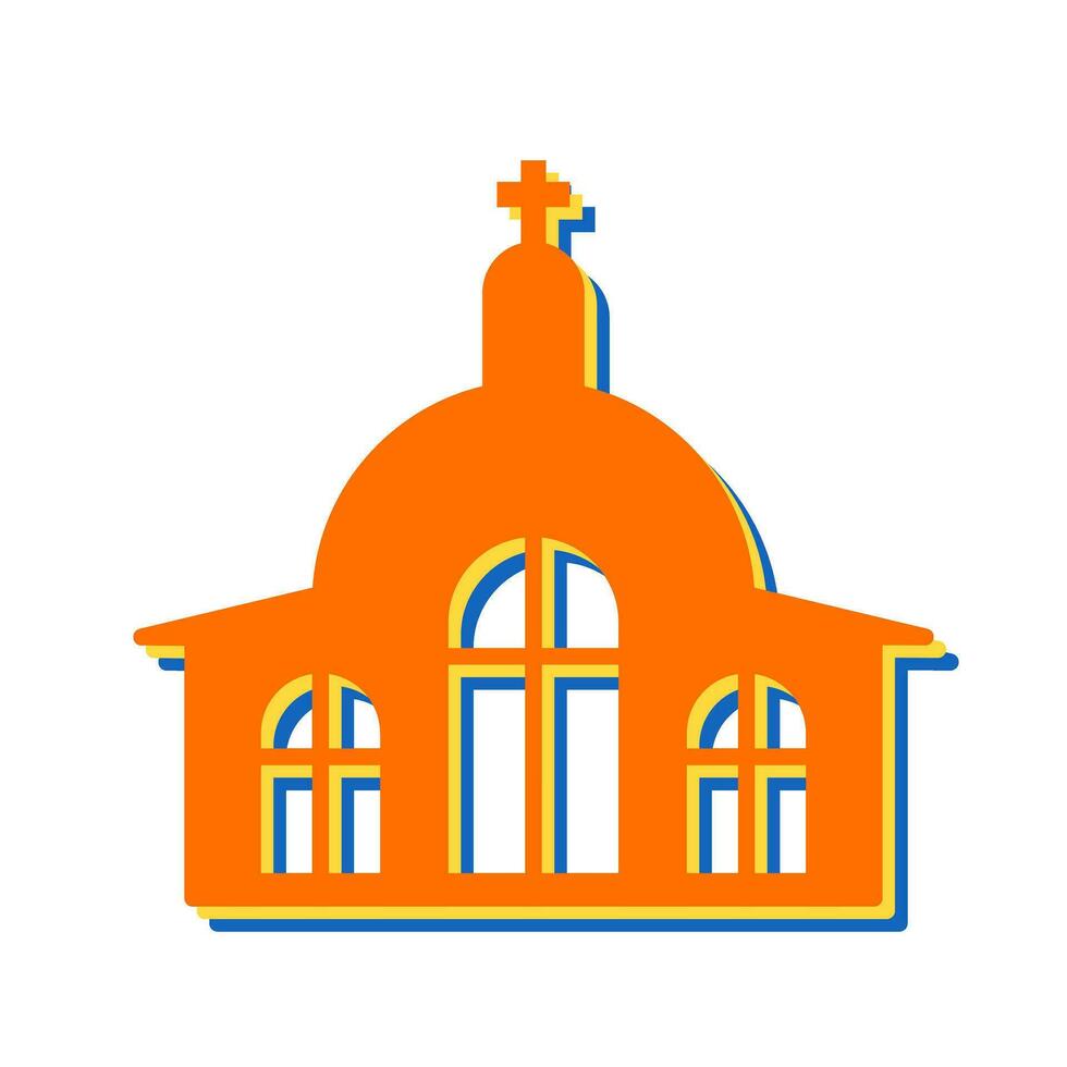 icono de vector de iglesia