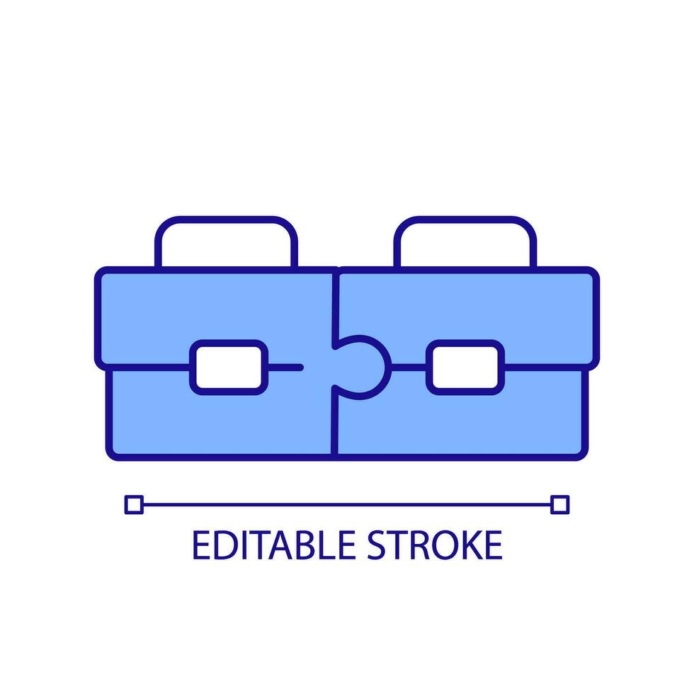 Customizable Icon Representing Joint Ventures Concept Isolated Vector Customizable Icon Representing Joint Ventures Concept Isolated Vector