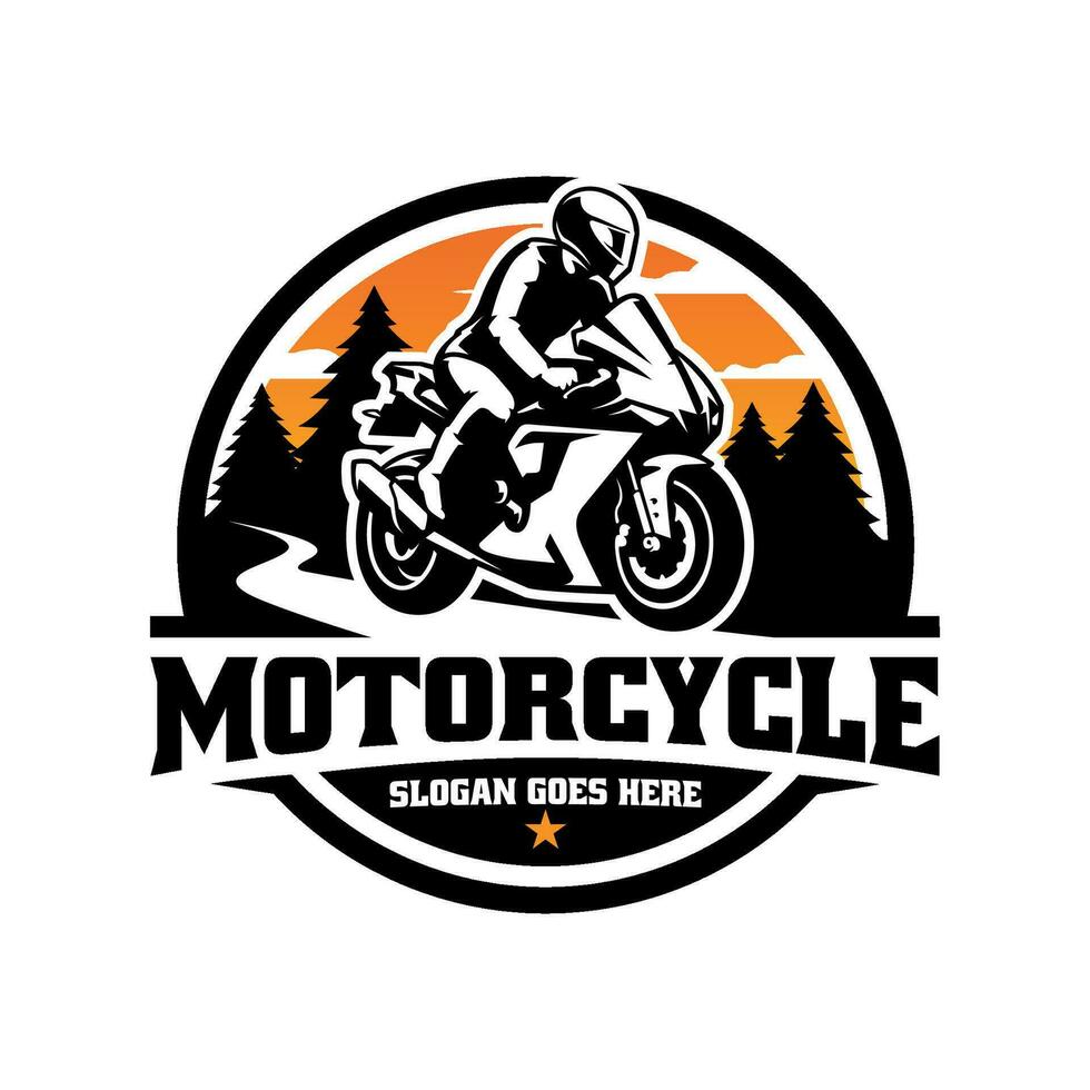 Super bike racing logo vector illustration