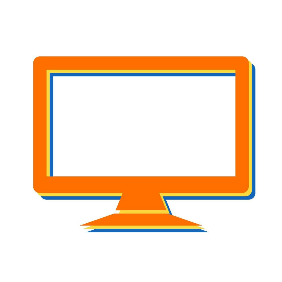 LCD Screen Vector Icon