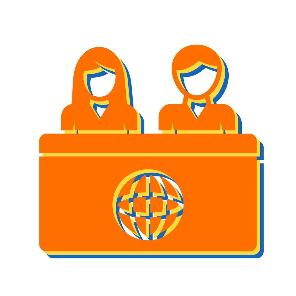 Anchors on News Desk Vector Icon