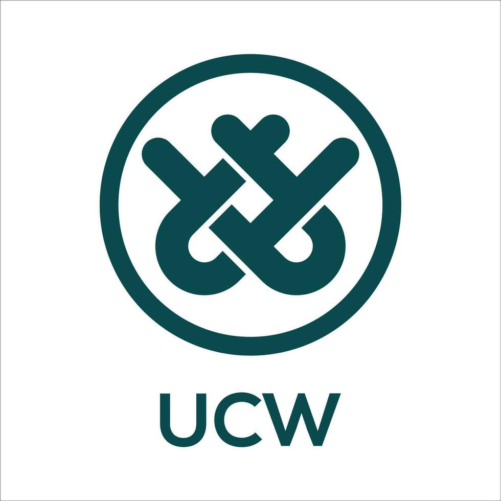 ucw resumen logo diseño vector