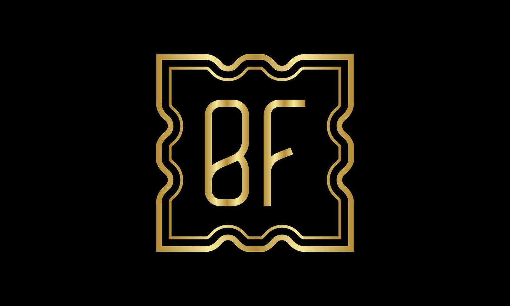 letter BF logo design. BF logo design on inside the square. vector