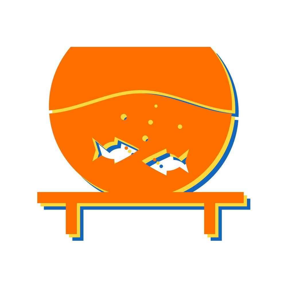 Fish Bowl Vector Icon