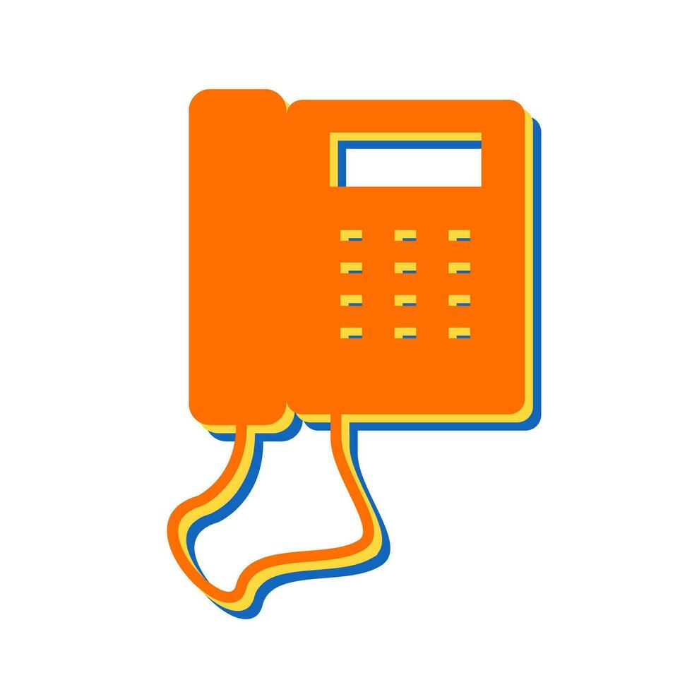 Telephone Set Vector Icon