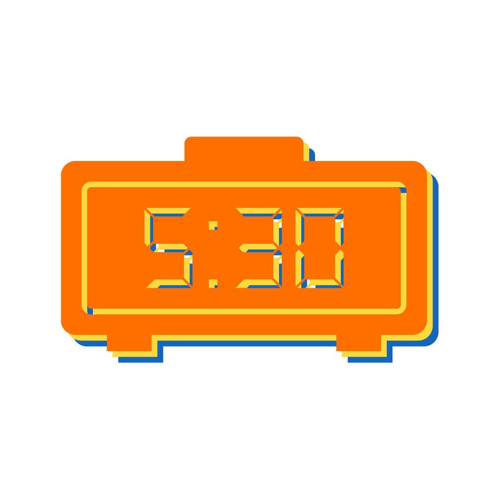 Digital Clock Vector Icon