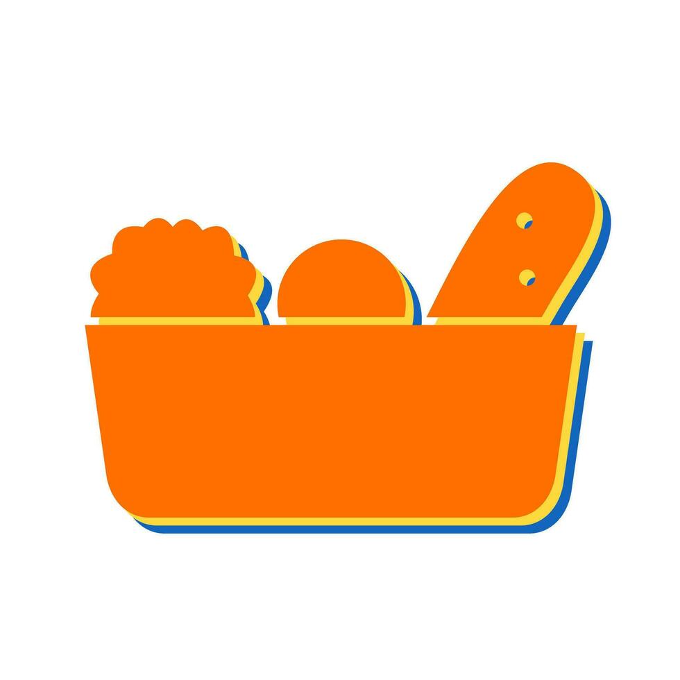 Vegetable Basket Vector Icon