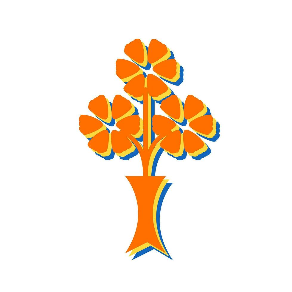 icono de vector de racimo de flores