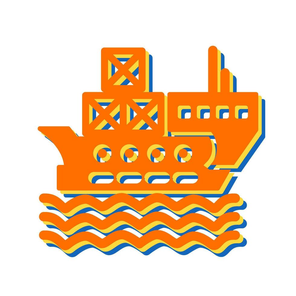 Delivery via Shipping Vector Icon