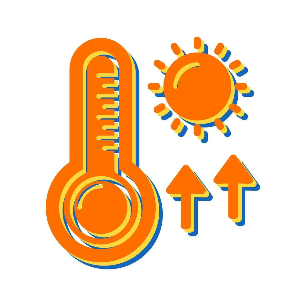 High Temperatures Vector Icon