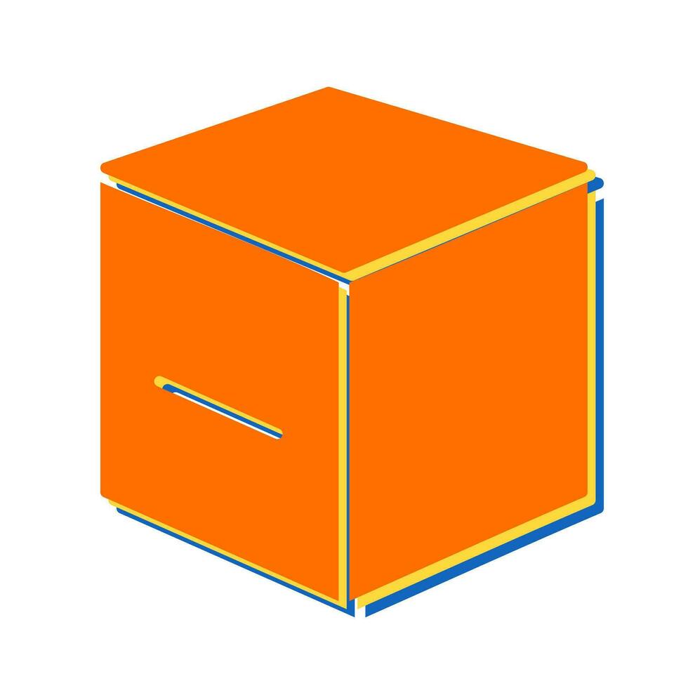 icono de vector de cubo