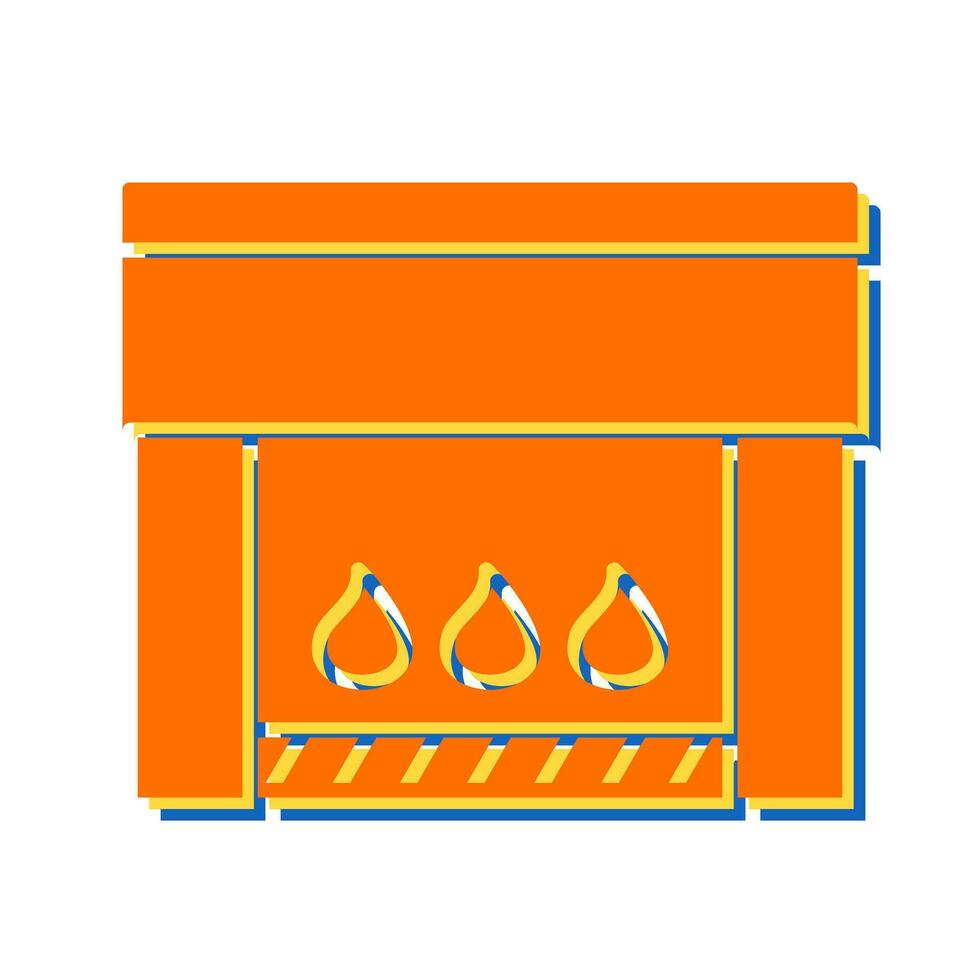 Electric Fireplace Vector Icon