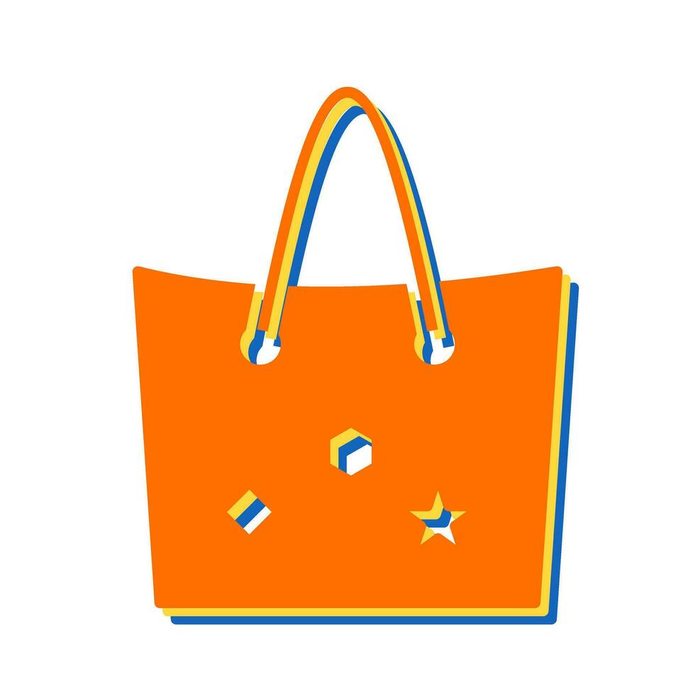 Bag with Tags Vector Icon