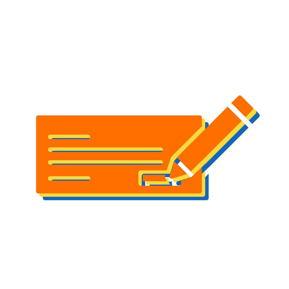 Write Cheque Vector Icon