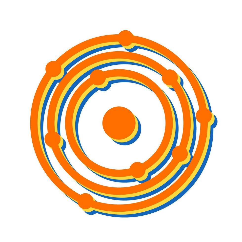 Atomic Structure Vector Icon