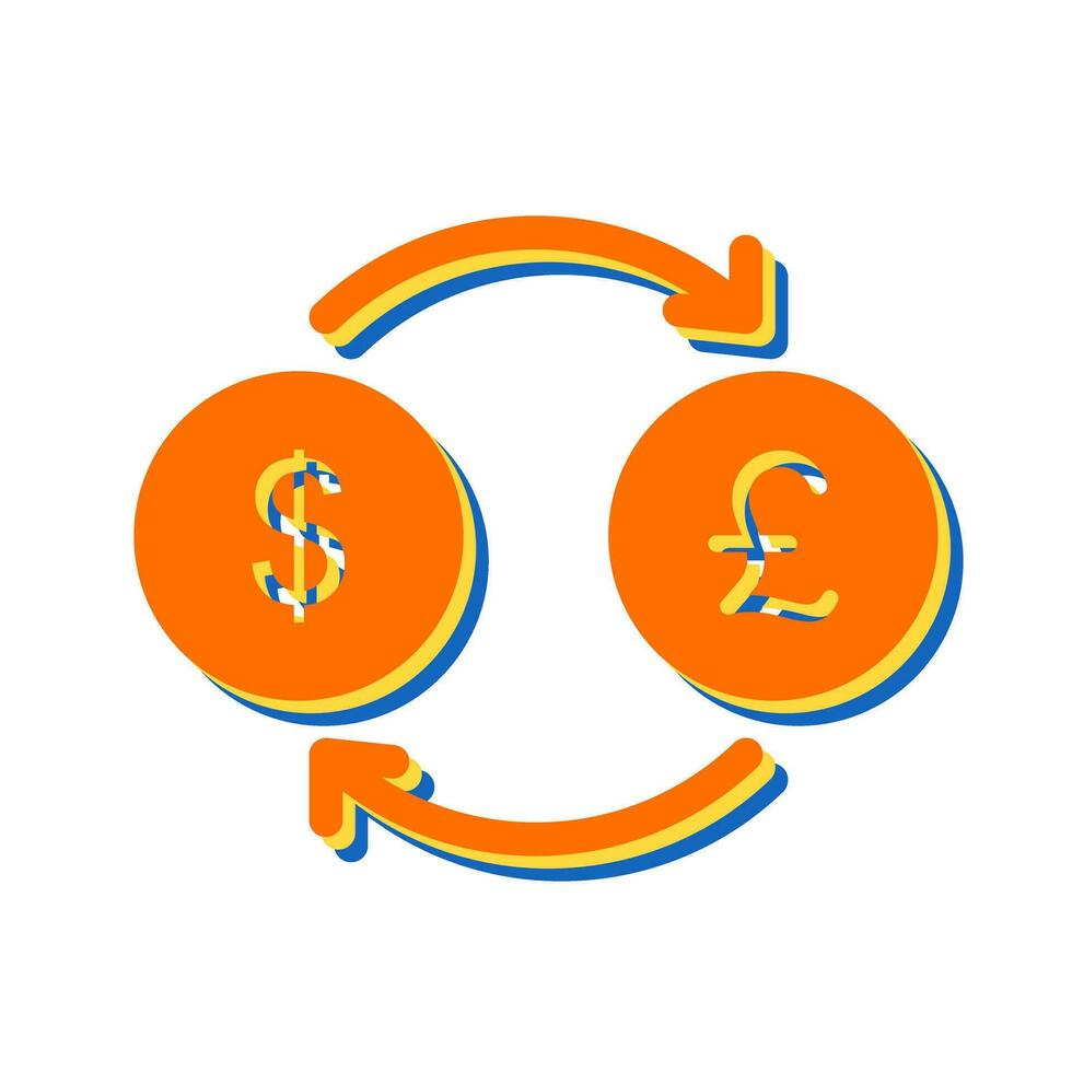 Dollar to Pound Vector Icon