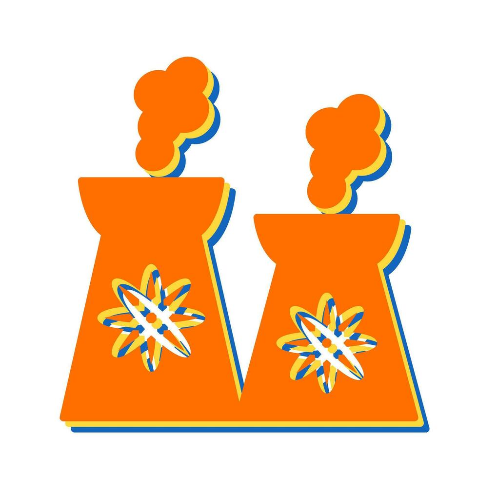 Nuclear Plant Vector Icon