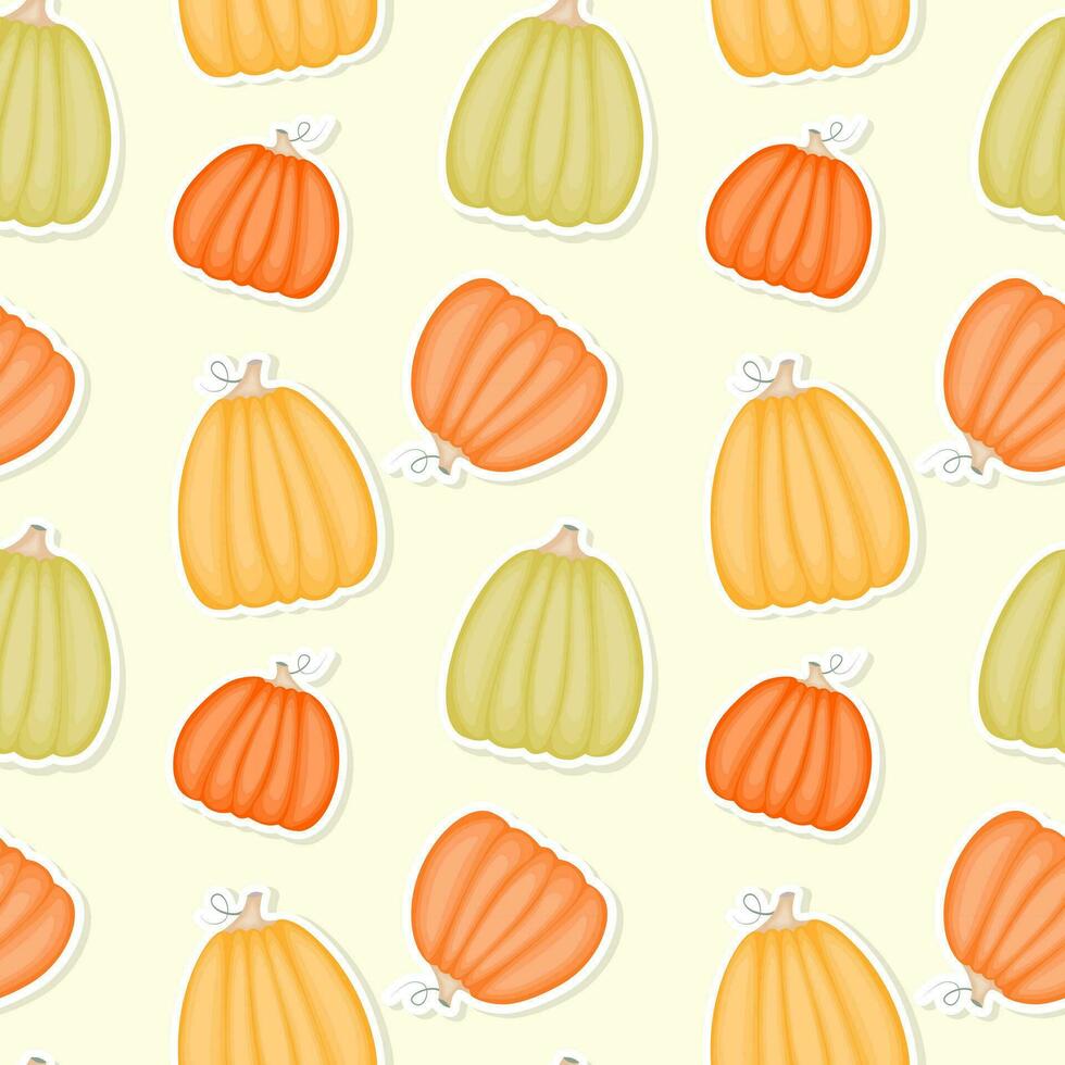 Pumpkin pattern. Element Halloween and thanksgiving design. vector