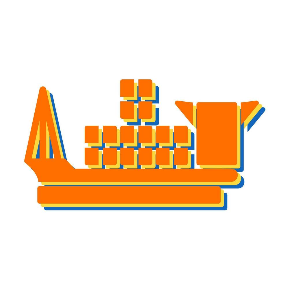 Cargo Ship Vector Icon