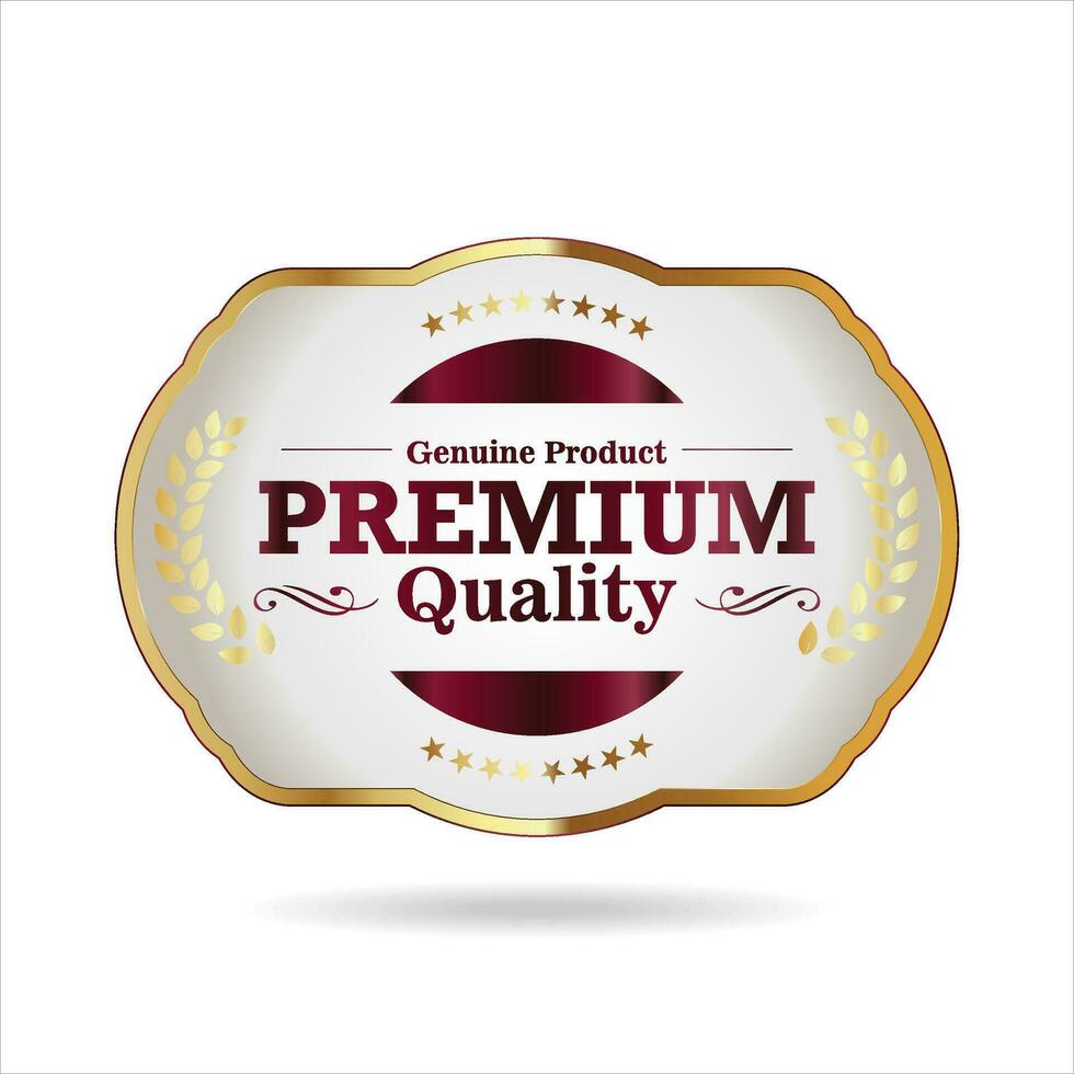 Premium quality badge isolated on white background vector