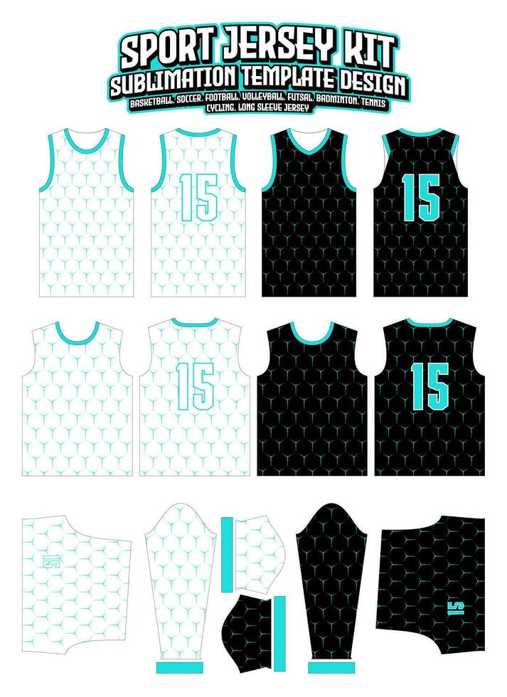 Green Seamless Triangle Jersey Design Sportswear Pattern Template vector