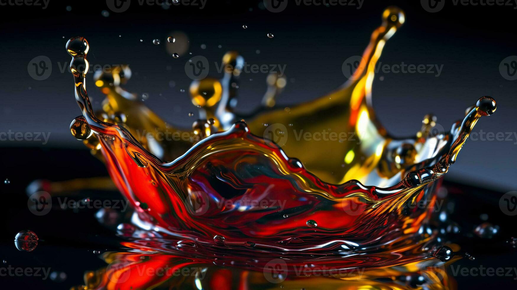 Macro photograph of a splash of liquid, Background. Generative AI photo