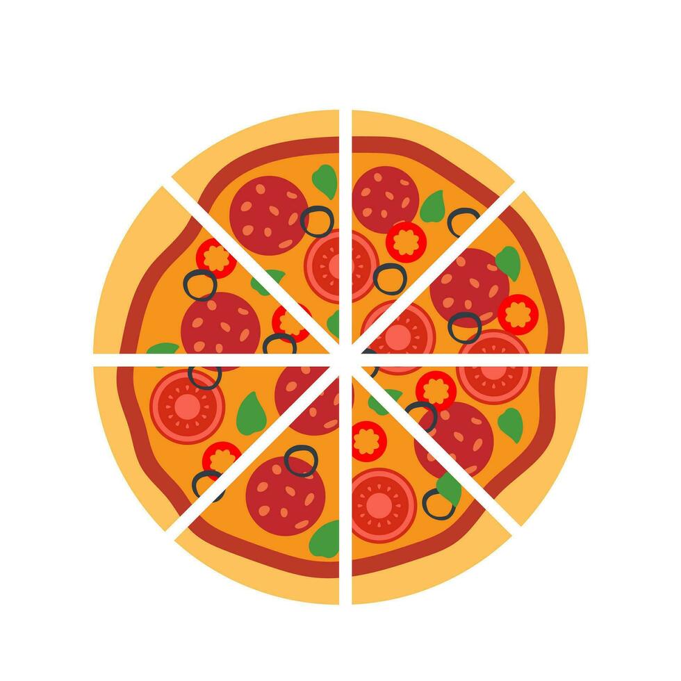 Pizza Bundle icon vector. Pizza illustration sign. fast food symbol. Food logo. pizzeria mark. vector