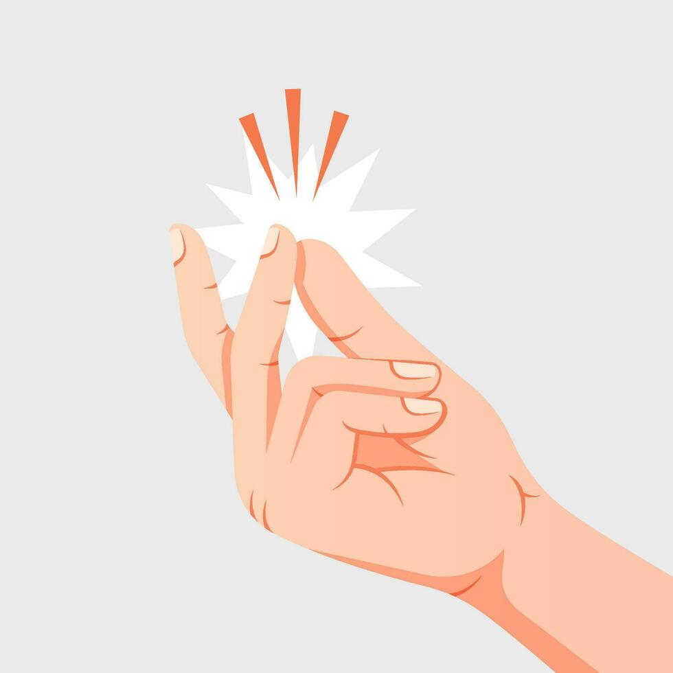 snapping fingers gesture vector. easy concept vector background