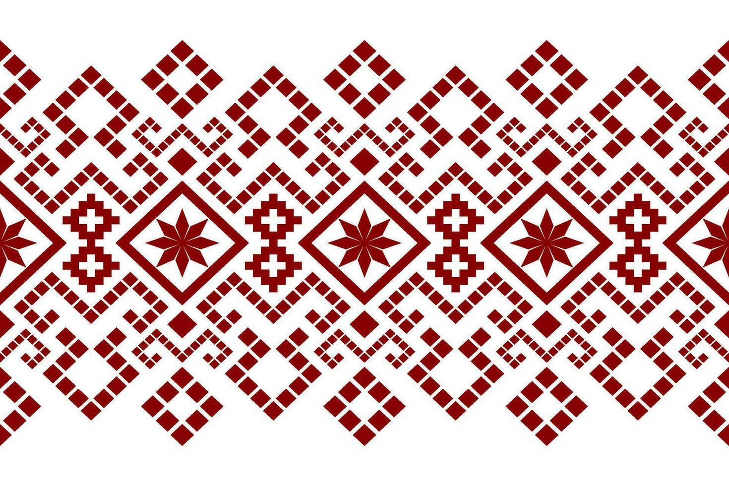 Cross stitch colorful geometric traditional ethnic pattern Ikat seamless pattern abstract design for fabric print cloth dress carpet curtains and sarong Aztec African Indian Indonesian vector