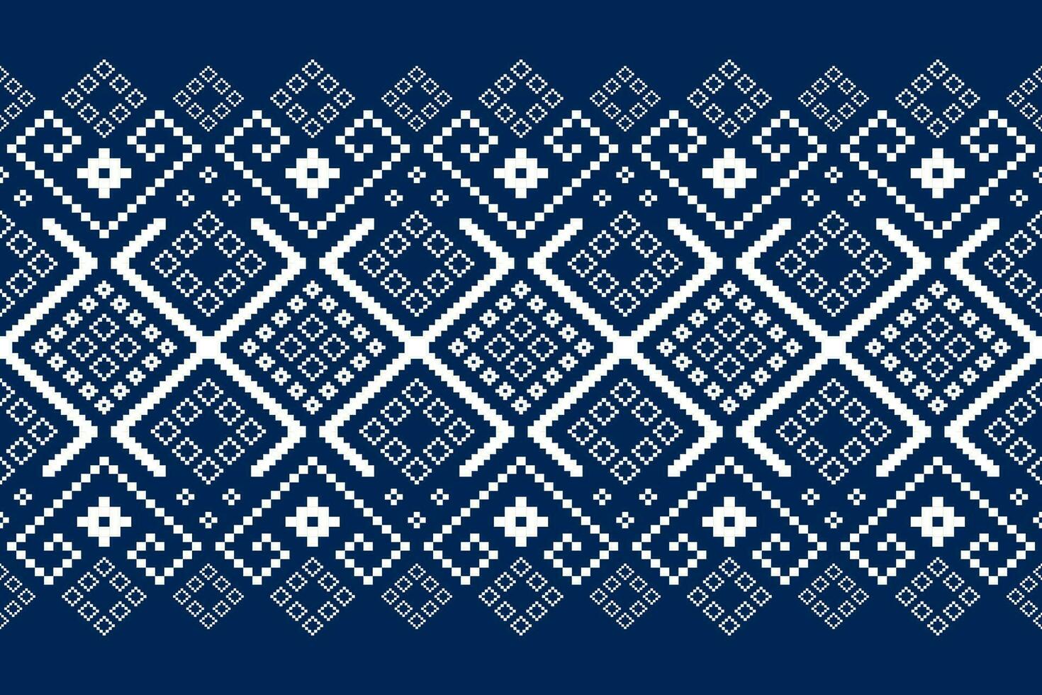 Cross stitch colorful geometric traditional ethnic pattern Ikat seamless pattern abstract design for fabric print cloth dress carpet curtains and sarong Aztec African Indian Indonesian vector