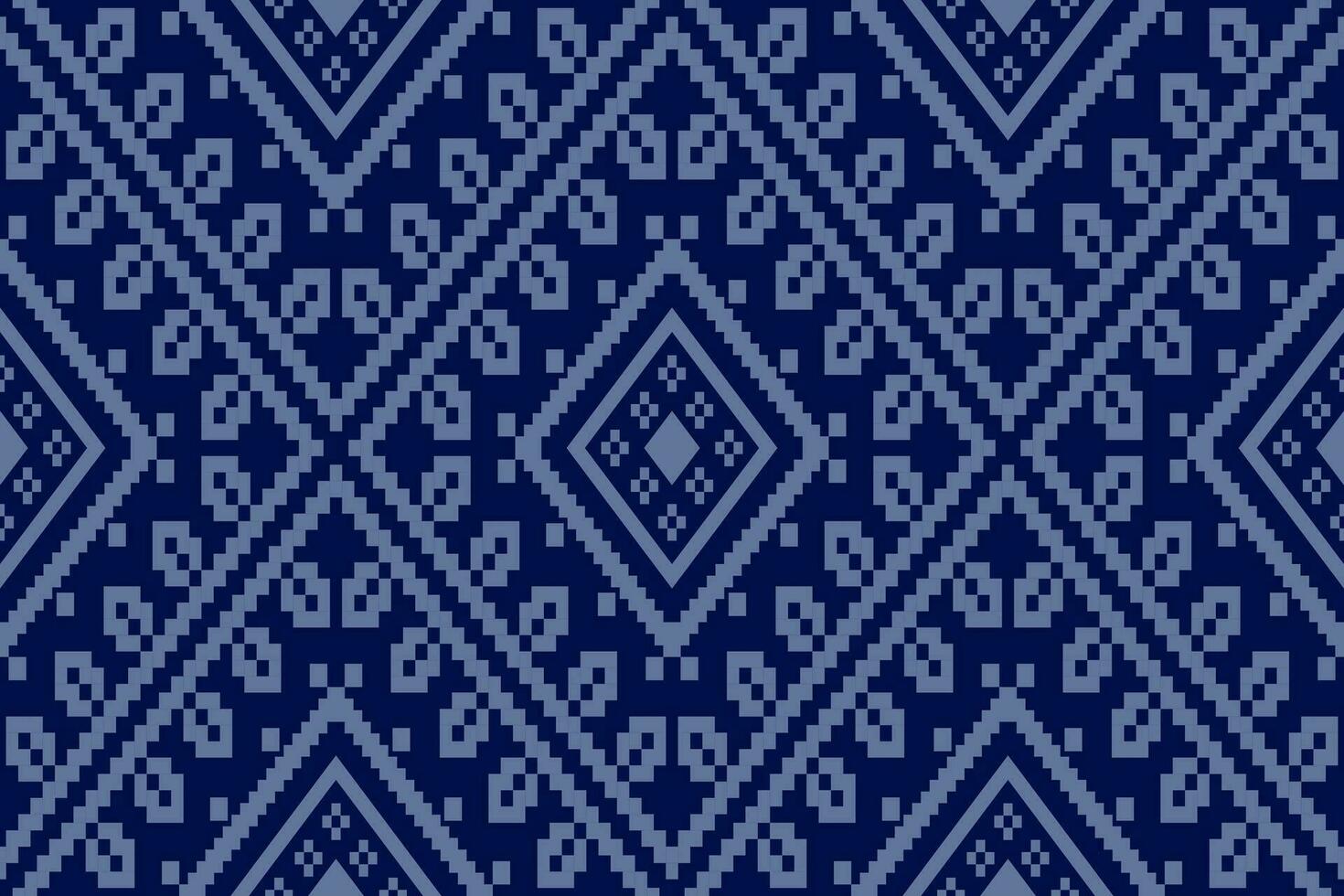 Cross stitch colorful geometric traditional ethnic pattern Ikat seamless pattern abstract design for fabric print cloth dress carpet curtains and sarong Aztec African Indian Indonesian vector