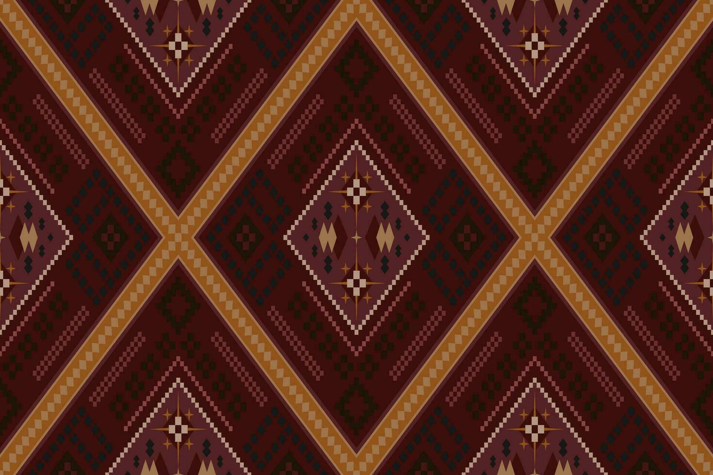 cruzar puntada vistoso geométrico tradicional étnico modelo ikat sin costura modelo resumen diseño para tela impresión paño vestir alfombra cortinas y pareo de malasia azteca africano indio indonesio vector