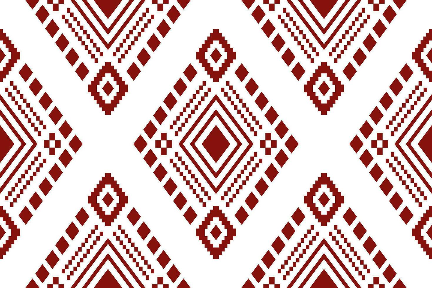 Cross stitch colorful geometric traditional ethnic pattern Ikat seamless pattern abstract design for fabric print cloth dress carpet curtains and sarong Aztec African Indian Indonesian vector