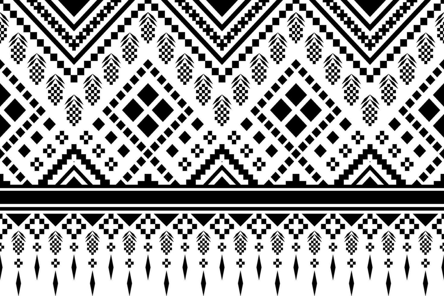 Cross stitch colorful geometric traditional ethnic pattern Ikat seamless pattern abstract design for fabric print cloth dress carpet curtains and sarong Aztec African Indian Indonesian vector