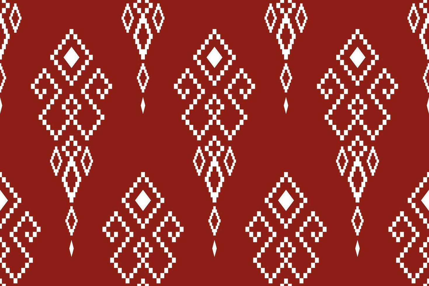 Cross stitch colorful geometric traditional ethnic pattern Ikat seamless pattern abstract design for fabric print cloth dress carpet curtains and sarong Aztec African Indian Indonesian vector