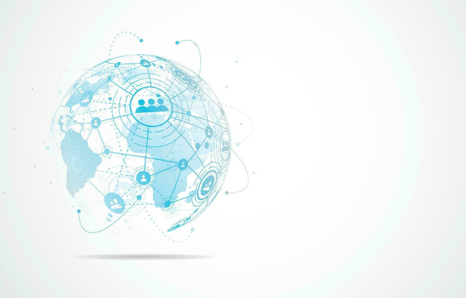 Global network connection. World map point and line composition concept of global business. Vector Illustration