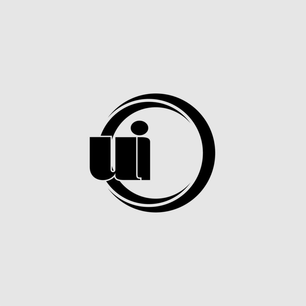 Letters UI simple circle linked line logo vector