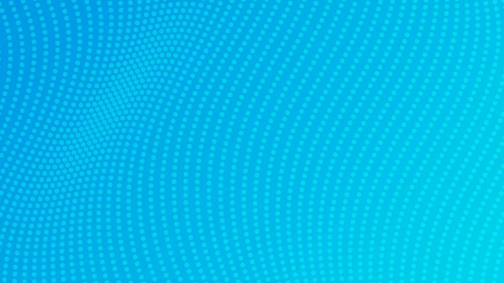 Halftone gradient background with dots. Abstract blue dotted pop art pattern in comic style. Vector illustration