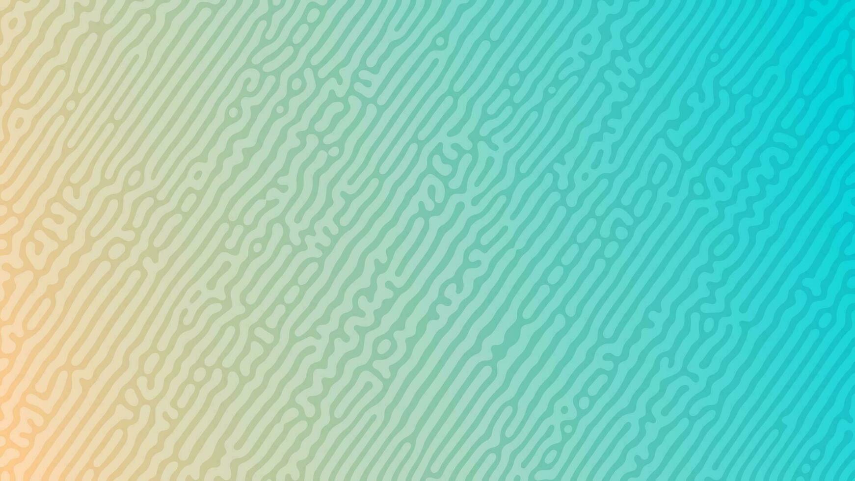 Cyan Turing reaction gradient background. Abstract diffusion pattern with chaotic shapes. Vector illustration.